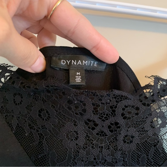 Dynamite Black Peplum Cami - Picture 7 of 8